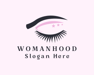 Eyeshadow - Stars Eyeshadow Eyelashes logo design