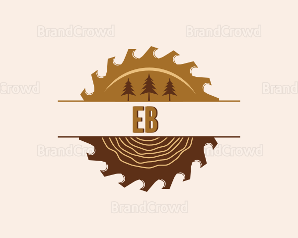 Wood Saw Carpentry Logo