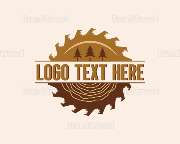 Wood Saw Carpentry Logo