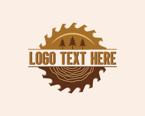Timber - Wood Saw Carpentry logo design
