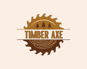 Wood Saw Carpentry logo design