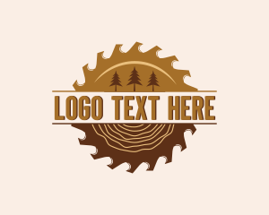 Wood Saw Carpentry Logo