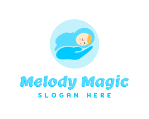 Baby Supplies - Blue Newborn Hand logo design