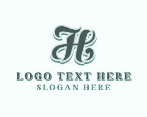 Broadway - Retro Upscale Lifestyle Letter H logo design