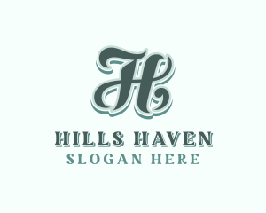 Retro Upscale Lifestyle Letter H logo design