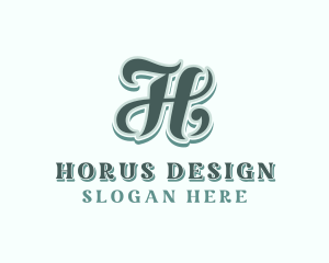 Retro Upscale Lifestyle Letter H logo design