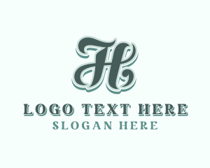 Letter H - Retro Upscale Lifestyle Letter H logo design