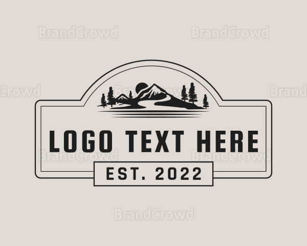 Mountain Travel Landscape Logo