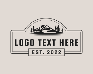 Campground - Mountain Travel Landscape logo design