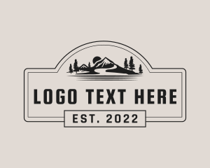 Camp - Mountain Travel Landscape logo design