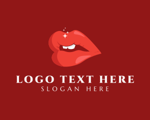 Lip Gloss - Sexy Lips Cosmetic logo design