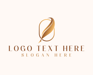 Feather Writing Pen Logo