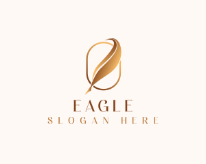 Law - Feather Writing Pen logo design