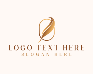 Publish - Feather Writing Pen logo design