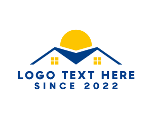 Sun - Residential Roofing Structure logo design