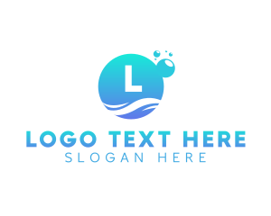 Water Supply - Bubble Wash Cleaning logo design