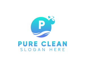 Bubble Wash Cleaning logo design