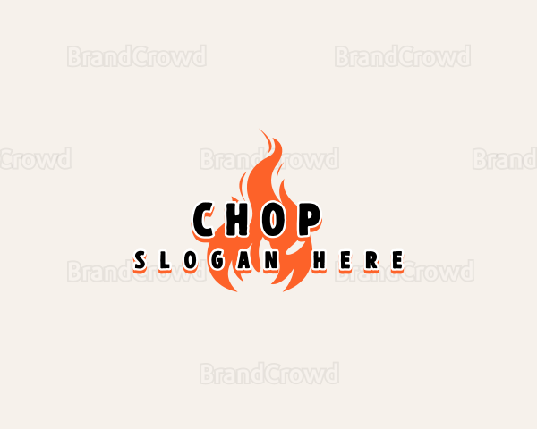 Roast Fire Flame Logo