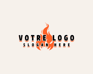 Roast - Roast Fire Flame logo design