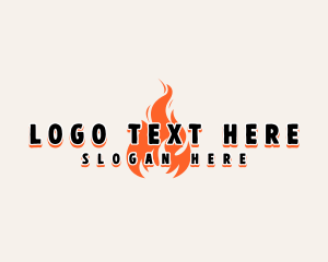 Roast Fire Flame Logo