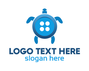 Designer - Blue Tortoise Button logo design