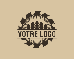 Woodcutter Forest Tree Logo