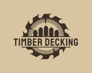 Woodcutter Lumberjack Timber logo design