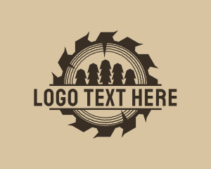 Woodcutter Forest Tree Logo