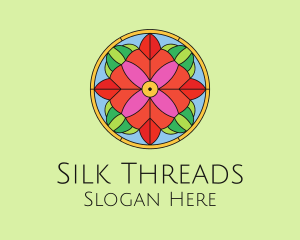 Floral Stained Glass Logo