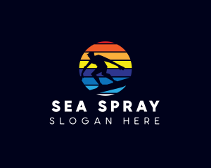 Surfing Board Sport logo design