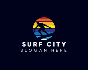 Surfing Board Sport logo design