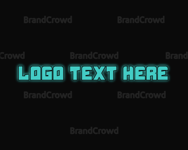 Techy Blue Text Logo