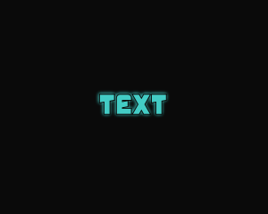 Techy Blue Text logo design