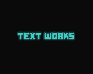 Text - Techy Blue Text logo design