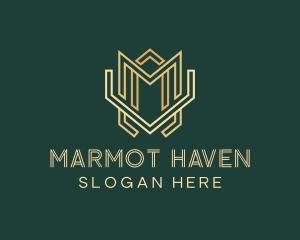 Modern Geometric Art Deco logo design