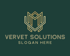 Modern Geometric Art Deco logo design