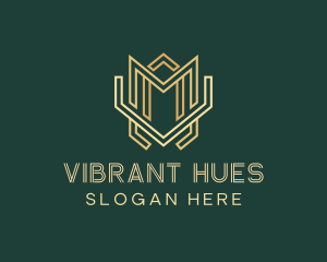 Modern Geometric Art Deco logo design