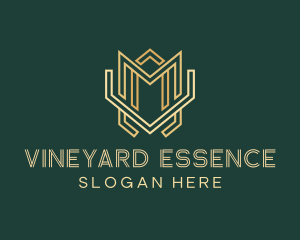 Modern Geometric Art Deco logo design