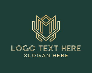 Modern Geometric Art Deco Logo