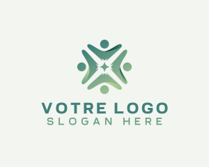 Cooperative - People Community Organization logo design