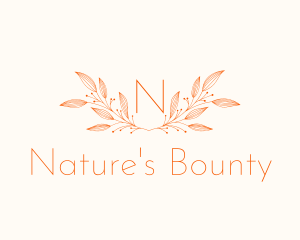 Aesthetic Nature Leaf  logo design