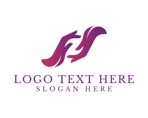 Sign Language - Manicure Hand Letter Z logo design