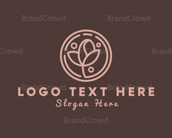 Coffee Bean Plant Leaf Logo