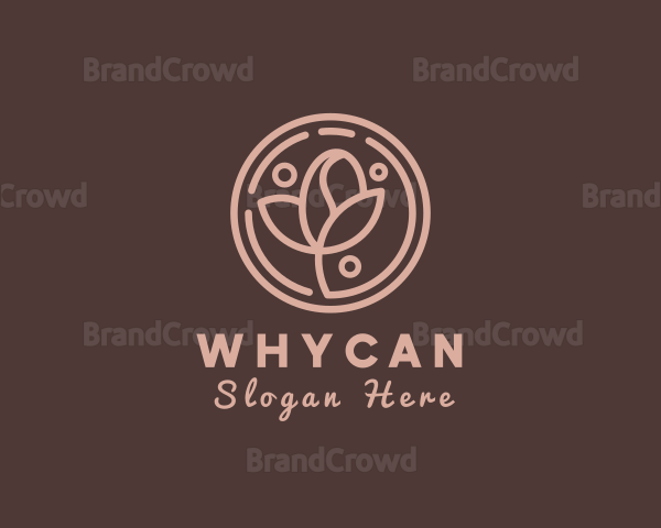 Coffee Bean Plant Leaf Logo
