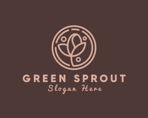 Coffee Bean Plant Leaf logo design