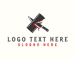 Videography - Film Knife Horror logo design