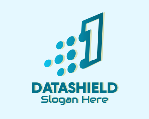 Data - Modern Tech Number 1 logo design