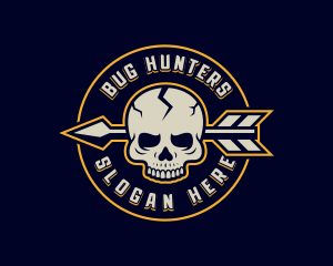 Skull Arrow Hunter logo design