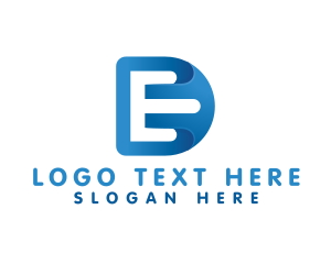 Letter Ed - Modern Abstract Gradient Business logo design