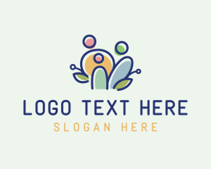 Parenting - Colorful Family People logo design